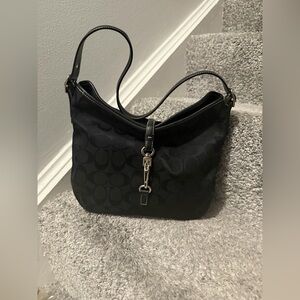 Y2K Coach Hampton Signature Clip Shoulder Bag,